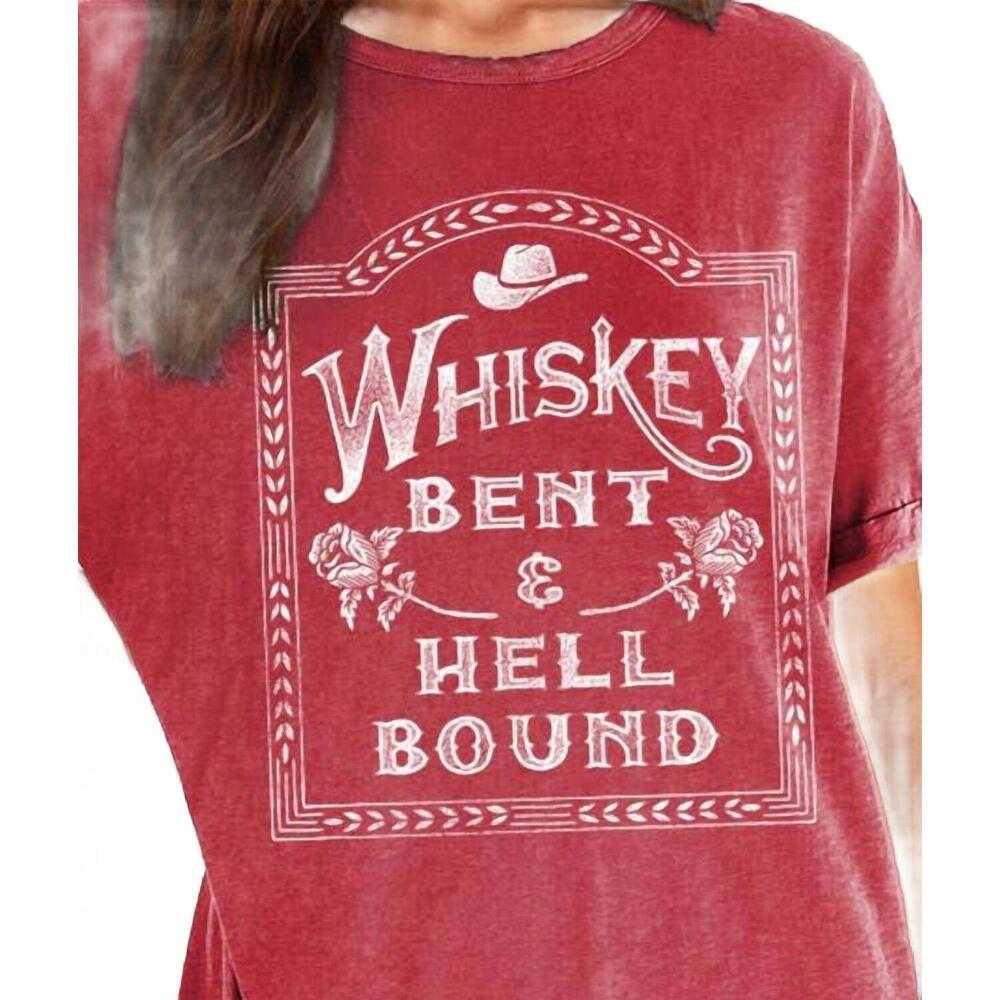 NEW HRT & LUV whiskey bent graphic dress in mineral red - Picture 3 of 3